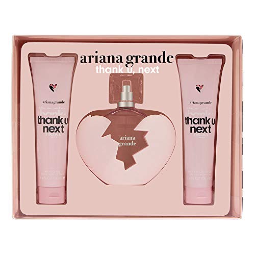 Ariana Grande Thank U Next for Women 3piece Set (3.4 Oz Eau De Parfume Spray + 3.4 Oz Body Souffle + 3.4 Oz Shower Gel), 10.2 Fl Oz Ariana Grande