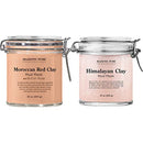 Majestic Pure Moroccan Red Clay Mud Mask and Himalayan Facial Mask Bundle - Pore Cleansing, Exfoliating and Acne Fighting Mask Package MAJESTIC PURE