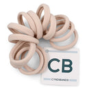 Cyndibands Gentle Hold 1.5 Inch Seamless Nylon Fabric Ponytail Holders in Cream for Blondes - 12 Hair Ties Cyndibands