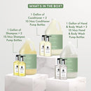Terra Pure Gallon & Dispenser Set | 1-Shoppe All-In-Kit | Shampoo Conditioner Body Wash Gallon | Refillable 10.14 oz. Matching Pump Bottles Infinity Warehouse