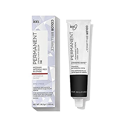 Ion Permanent Creme Hair Color (7IR Medium Intense Red Blonde) Ion