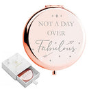 Birthday Gifts for Women - Not a Day Over Fabulous Gifts for Women Rose Gold Mirror I Birthday Gift Ideas for Her, Mom, Daughter, Sister, Aunt Co-Worker, Grandma or Friends Female CV CHARVORIA