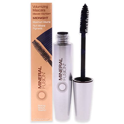 Mineral Fusion Volumizing Mascara Packaging May Vary, Midnight, 0.57 Ounce Mineral Fusion