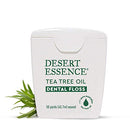 Desert Essence Tea Tree Oil Dental Floss - 50 yards - Naturally Waxed w/Beeswax - Thick Flossing No Shred Tape - On the Go - Removes Food Debris Buildup - Cruelty-free Antiseptic Desert Essence