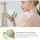 Electric Body Bath Brush for Shower, Rechargeable Body Brush with Detachable Long Handle and 5 Heads, 3 Speeds Bath Brush for Skin Care, Basic Cleaning and Massage (Sliver) Infinity Warehouse