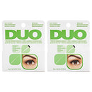 DUO Brush-On Strip Lash Adhesive with Vitamins A, C & E, Clear, Non-Irritating, Fast Drying Lash Glue, Easy to Use, Safe for Sensitive Eyes and Skin, 0.18 oz, 2-Packs DUO