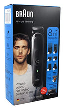 Braun Hair Clippers for Men, 7-in-1 Beard, Ear & Nose Trimmer, Mens Grooming Kit, Cordless & Rechargeable, with Gillette ProGlide Razor, Blue, 9 Piece Set Braun