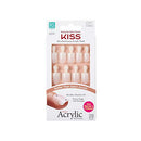KISS Salon Acrylic Natural 28 Nails Real Short Length KSAN01 (2 PACK) KISS