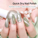 MIZHSE Quick Dry Cat Eye Nail Polish, Green Magnetic Nail Polish with Magnet, Air Drying Fast 15ml Cateye Nail Lacquer for Women Girls Non-Gel Nail Art Manicure DIY Home Infinity Warehouse