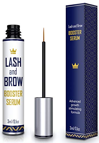 Natural Lash Growth Serum - USA Made Eyebrow Growth Enhancer - Eyelash Booster to Grow Longer Eyelashes - Lash Boost & Brow Enhancing Serum Northern Crown Cosmetics