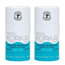 Kopari Aluminum Free Mens Charcoal Coconut Deodorant Stick | Made with Organic Coconut Oil | Non Toxic, Paraben Free, Plant Based, Gluten Free & Cruelty Free Long Lasting Natural Deodorant | 2 Pack, 2.0 oz Kopari
