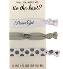 Flower Girl Gift, Flower Girl Hair Ties, Bridesmaid Jewelry Accessory- Gift for Flower Girls Infinity Collection