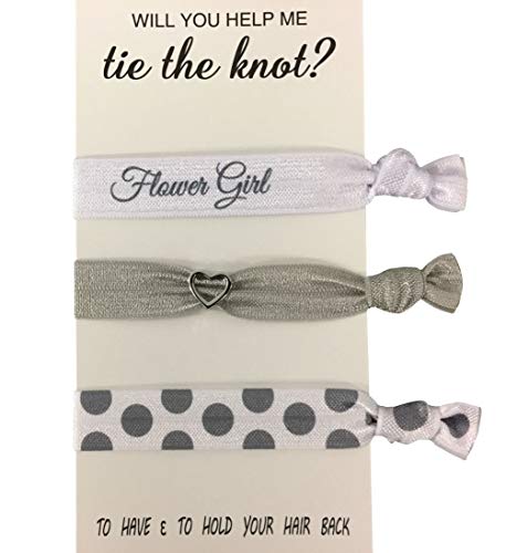 Flower Girl Gift, Flower Girl Hair Ties, Bridesmaid Jewelry Accessory- Gift for Flower Girls Infinity Collection