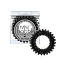 invisibobble Power Traceless Spiral Hair Ties - Pack of 3 True Black - Strong Elastic Grip Coil Hair Accessories for Active Women - No Kink, Non Soaking - Gentle for Girls Teens and Thick Hair invisibobble
