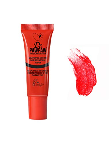 Dr. PAWPAW Multi-Purpose Balm | No Fragrance Balm, For Lips, Skin, Hair, Cuticles, Nails, and Beauty Finishing | 10 mL (Ultimate Red, 1 Pack) Dr. PAWPAW ORIGINAL BALM