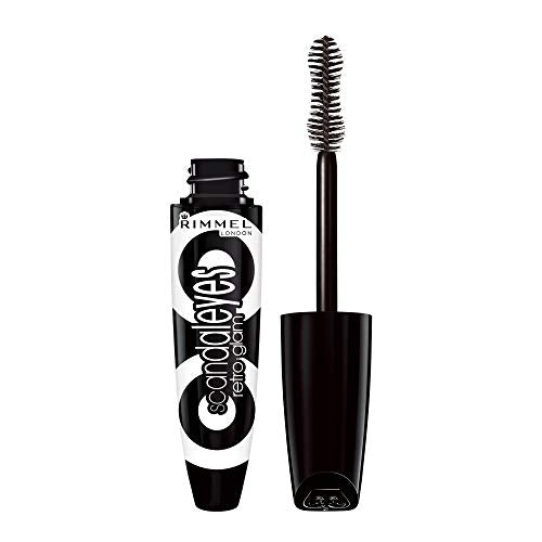 Rimmel Scandaleyes Retroglam Mascara, Extreme Black Longwear Mascara for a False Eyelash Look, 0.41 Fl Oz (Pack of 1) Rimmel