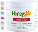 Manuka Honey Cream Face Moisturizer and Body Lotion - Eczema Honey Organic Moisturizing Cream - Dry Itchy Sensitive Skin - Face Lotion for Redness Eczema and Rosacea - Watermelon Scent (4oz) Honeyskin