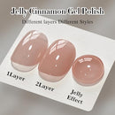 Double Rhythm Translucent Gel Polish Sheer Neutral Natural Light Milky Same Color Same Bottle 15ML Jelly UV Polish Nail Art DIY at Home (Jelly Nude Brown-A1492) Infinity Warehouse