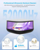 Voraiya Rechargeable Ultrasonic Retainer Cleaner, Portable Retainer Cleaner Machine, 52kHz Retainer Cleaner for Dentures, Night Guards, Mouth Guards, 166ml Dental Cleaning Pod with Mirror, 3 Modes Infinity Warehouse