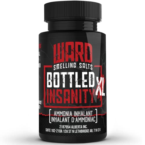 Ward Smelling Salts - Bottled Insanity - Insanely Strong Ammonia Inhalant for Athletes | Smelling Salt for Athletes - Powerlifting Hockey Football Weight Lifting and More | Insane Smelling Salt WARD SMELLING SALTS