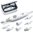 Beurer Professional Nail Drill Kit for Manicure Pedicure - Electric Nail File Set with 7 Attachments - Nail Care Tool with 2 Speeds - All in One Trimmer Nail Grinder, MP32 Beurer