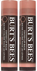 Lip Balm, Burt's Bees Tinted Moisturizing Lip Care, for Dry Lips, 100% Natural, Zinnia (2 Pack) Burt's Bees