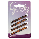 Goody Hair Barrettes Clips - 4 Count, Mock Tort - Slideproof and Lock-In Place - Suitable for All Hair Types - Pain-Free Hair Accessories for Men, Women, Boys, and Girls - All Day Comfort GOODY