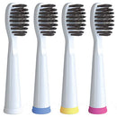 Sonic-FX Replacement Electric Toothbrush Heads Compatible with Fairywill, Sonic-FX and SnapWhite for Adults and Kids | Soft Charcoal/Nylon Bristles Sonic Replacement Toothbrush Heads (White,Pack of 4) Sonic-FX