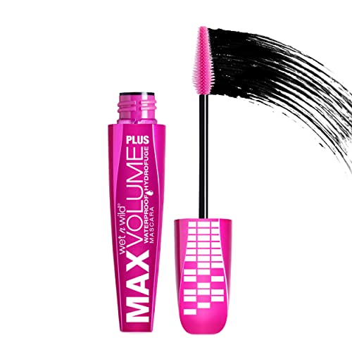 Wet n Wild Max Volume Plus Waterproof Mascara - Amp'd Black,0.8 Fl Oz (Pack of 1),C141A wet n wild