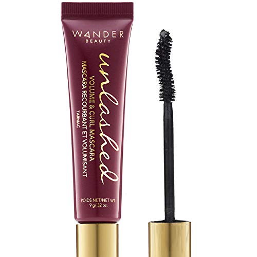 Black Mascara Volume and Length: WANDER BEAUTY UNLASHED VOLUME & CURLING MASCARA - Cruelty Free & Gluten Free. Lash Conditioning, Strengthening, Lengthening Mascara, Volumizing Mascara Eye Makeup - 1 Pack Wander Beauty