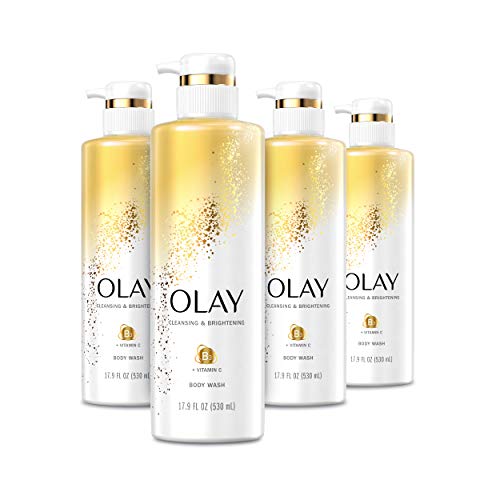 Olay Body Wash with Vitamin C and Vitamin B3, Cleansing & Brightening, 17.9 Fl Oz (Pack of 4) Olay