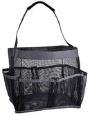 Mesh Shower Bag - Easily Carry, Organize Bathroom Toiletry Essentials While Taking a Shower. (9-Pockets | Black) Masirs
