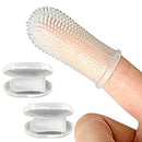 360º Bristle Silicone Baby Finger Toothbrush, 100% BPA Free for Toddlers and Infants 3 Months and Up, Full Surround Design for Teeth and Gum Cleaning; 2 Sets of Finger Brushes – Clear Itsy Bitsy People