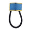 LUX ACCESSORIES Goldtone Blue Glitters Ponytail Holden Stretch Elastics Black Hair Ties LUX ACCESSORIES