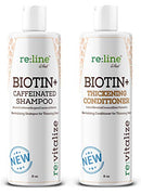 Biotin Shampoo and Conditioner for Hair growth Men Women Hair loss treatment - Caffeine Shampoo with Biotin for hair growth - Volume Shampoo Conditioner for Fine hair Thickening shampoo DHT blocker Paisle Botanics