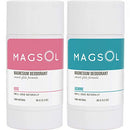 MAGSOL Natural Deodorant for Women & Men - Womens Deodorant with Magnesium - Perfect for Ultra Sensitive Skin, Aluminum Free Deodorant for Women, Baking Soda Free (2 Pack Bundle: Rose & Jasmine) MagSol Organics