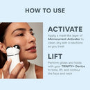 NuFACE Trinity+ Microcurrent Facial Device, Wrinkle Reducer + Effective Lip & Eye Attachment - FDA Cleared Face Toning Device for Targeted Treatment + Microcurrent Gel Activator & Silk Creme Infinity Warehouse