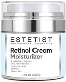 Face Moisturizer 2,5% Organic Retinol Cream with Hyaluronic Acid - Anti Aging, Wrinkles & Fine Lines ESTETIST