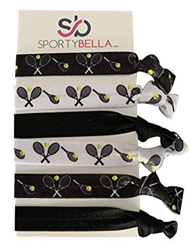 Tennis Hair Hair Ties, Tennis Hair Accessories, No Crease Tennis Hair Elastics Set, Gift for Girl Tennis Players Sportybella