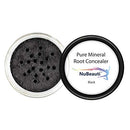 Root Concealer Touch Up Powder | All-Natural Crushed Minerals Without Brush | Fast and Easy Total Gray Hair Cover up For Black | Brown | Auburn and Blonde Hair .30 ounce (Without Brush, Black) NuBeauti