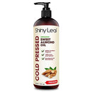 Organic Sweet Almond Oil for Hair and Skin, 100% Pure and Cold-Pressed, Hexane-Free, Lightweight, Non-Greasy Skin Moisturizer, Nourishing Massage Oil, Effective Carrier Oil by Shiny Leaf 16 fl. oz. Shiny Leaf