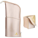 Makeup Brush Holder Makeup Brush Case Organizer Travel Makeup Brush Pouch Stand-up Foldable Portable Makeup Artist Storage Bag for Women (Rose Gold) TANTO