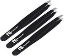 Slant Tweezers (3-Pack) – Professional Slant-Tip Tweezers in Separate Sleeves for Eyebrows and Facial Hair – High-Quality Stainless Steel Brow Shaping Hair Plucker for Expert Precision Personal Care New Style