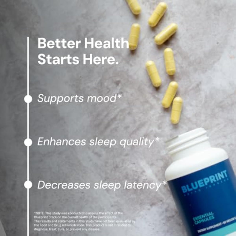 Blueprint Bryan Johnson Essential Capsules - Daily Multivitamin/Multimineral for Women and Men - Antioxidant Supplement with Calcium, Vitamin B1, Vitamin D, and Zinc - Vegan and Non GMO (30 Servings) Infinity Warehouse