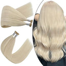 Ugeat I Tip Hair Extensions Human Hair 16Inch White Blonde I Tip Hair Extensions Human Hair