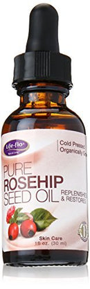 Life-Flo Pure Rosehip Seed Oil, Organic, Cold Pressed | Authentic Rose Hip Oil for Facial & Skin Health, 1oz LIFE-FLO