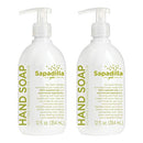 Sapadilla Rosemary + Peppermint Biodegradable Liquid Hand Soap Pump, 12 Ounce, (Pack of 2) Sapadilla