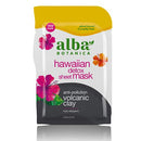 Alba Botanica Hawaiian Detox Sheet Mask, Anti-Pollution Volcanic Clay, 1 Mask (Pack of 8) (Packaging May Vary) Alba Botanica