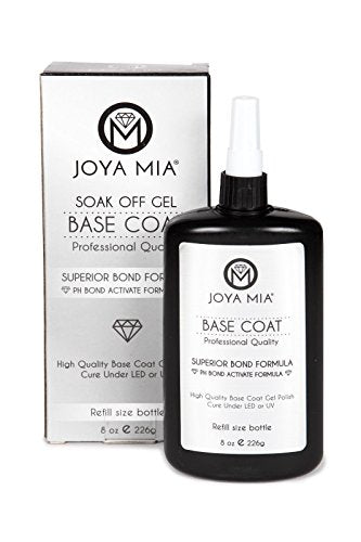 Top Coat And Base Coat For Acrylic Or Gel Nails By JOYA MIA Professional Gloss Top And Base Coat Gel Nail Polish Long Lasting Soak Off No Cleaners Needed (15ml, Top Coat) JOYA MIA