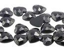 Allstarco 15mm Flat Back Heart Acrylic Rhinestones Plastic Gems Plastic Costume Jewels Embelishments - 40 Pieces (Jet Black H101) KraftGenius Allstarco